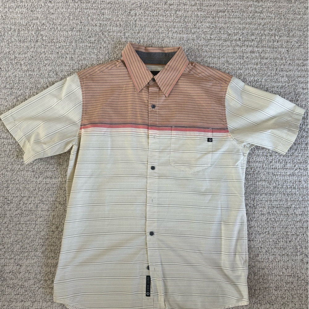 Marmot Men’s Striped Short Sleeve Button-Up Shirt